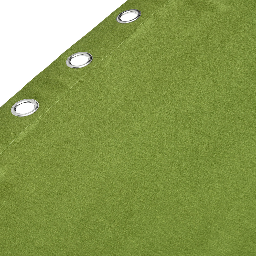 Visto Solid Blackout 7 Ft Polyester Door Curtains Set of 2 (Green)