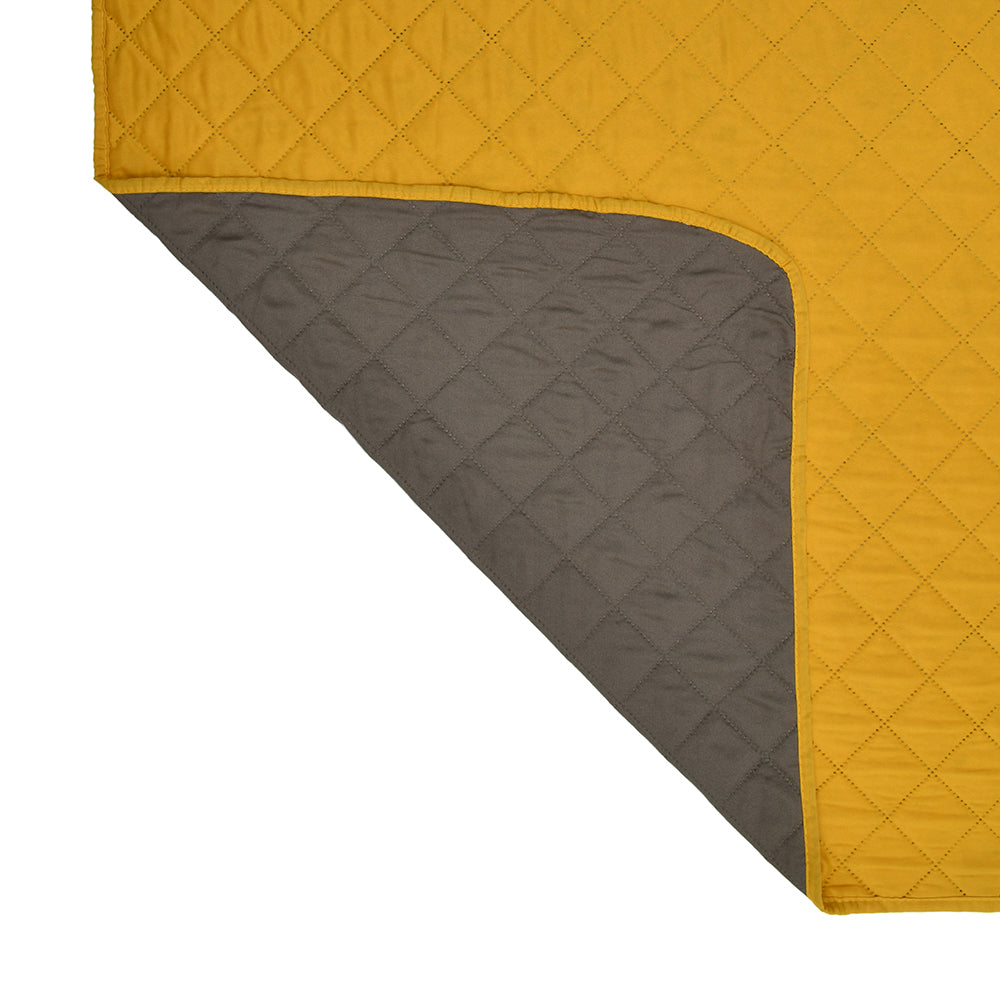 3 Seater Reversible Sofa Cover 179 cm x 279 cm (Mustard & Brown)