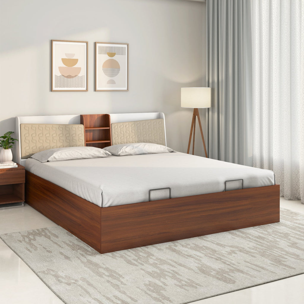 Alps Prime Bed with Semi Hydraulic Storage (Walnut)