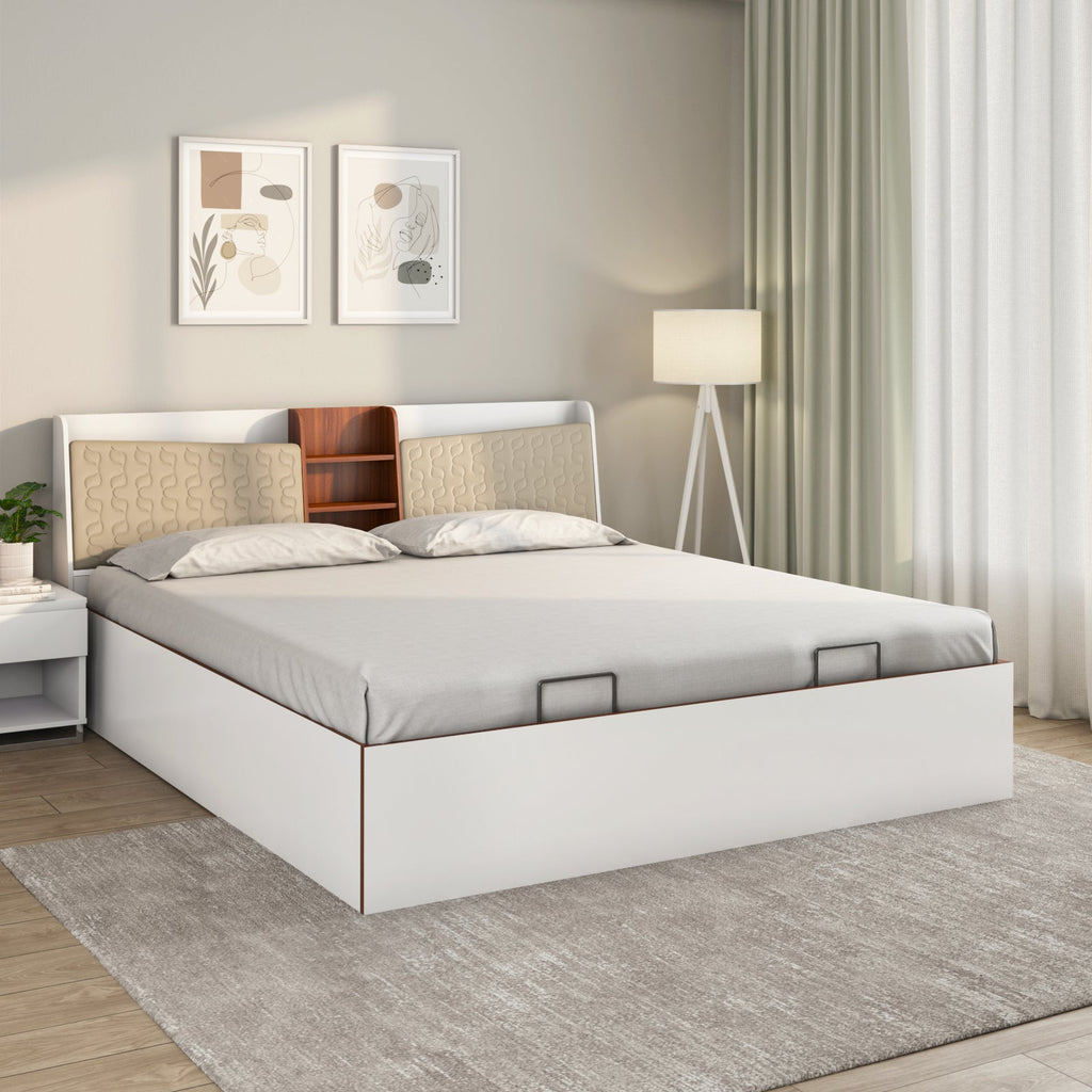 Alps Prime Bed with Semi Hydraulic Storage (White)