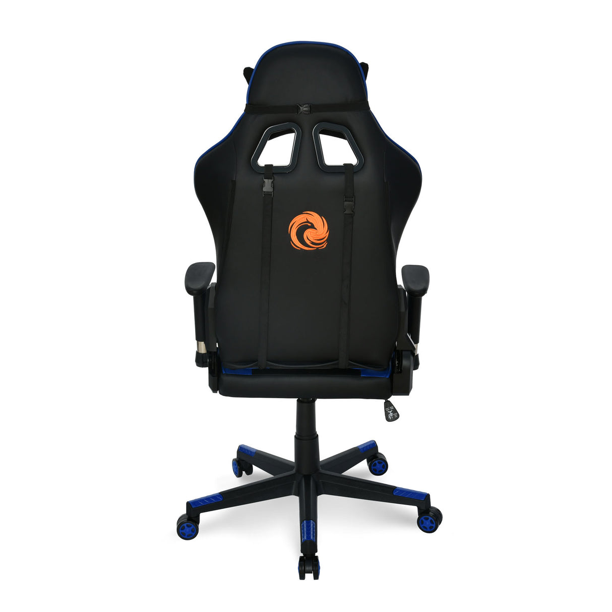 Bosco Leatherette Ergonomic Gaming Chair with Neck & Lumbar Pillow (Black & Blue)