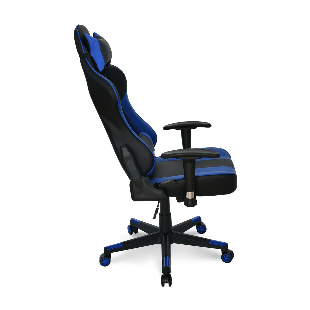 Bosco Leatherette Ergonomic Gaming Chair with Neck & Lumbar Pillow (Black & Blue)