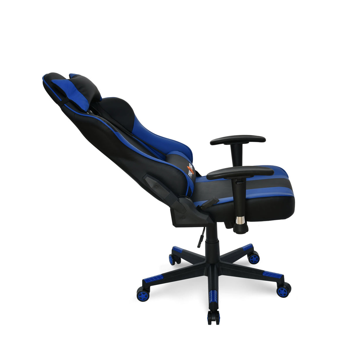 Bosco Leatherette Ergonomic Gaming Chair with Neck & Lumbar Pillow (Black & Blue)