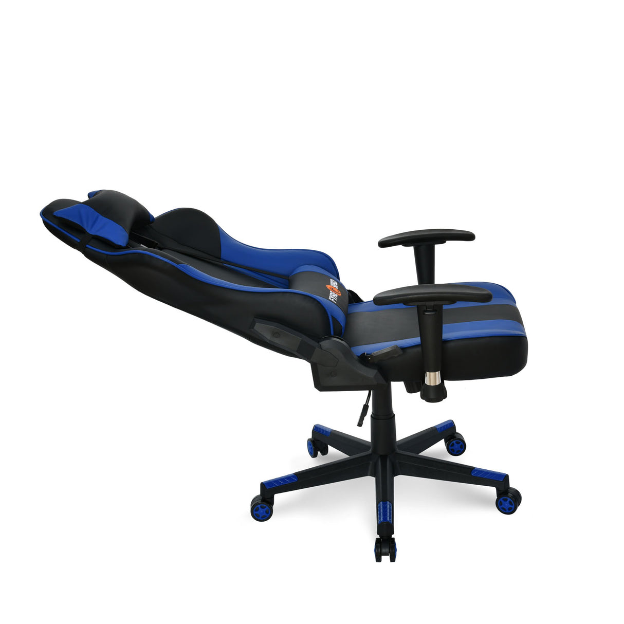 Bosco Leatherette Ergonomic Gaming Chair with Neck & Lumbar Pillow (Black & Blue)