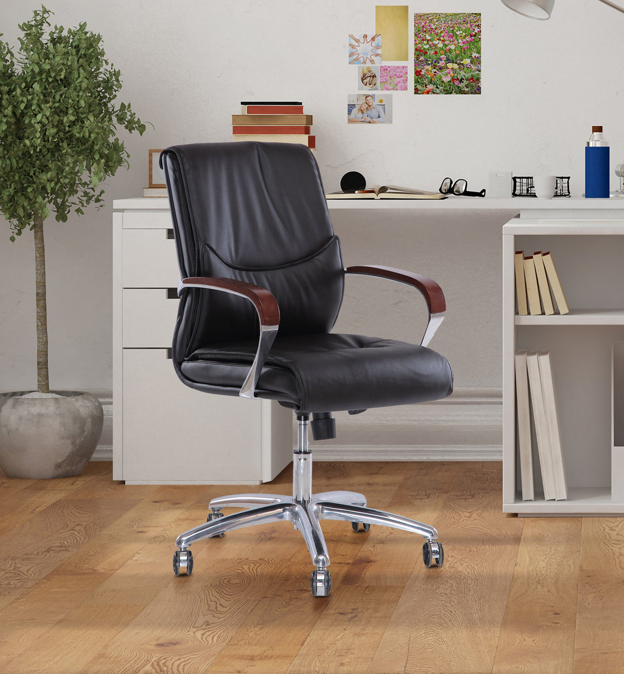 Nilkamal boss Middle Back Chair Black