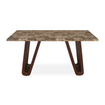 Capri 6 Seater Dining Table & Cucina Chair Dining Set (Walnut & Brown)