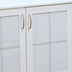 Caren Engineered Wood Medium Shoe Cabinet (White)
