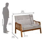 Conolly 2 Seater Fabric Sofa- Brown