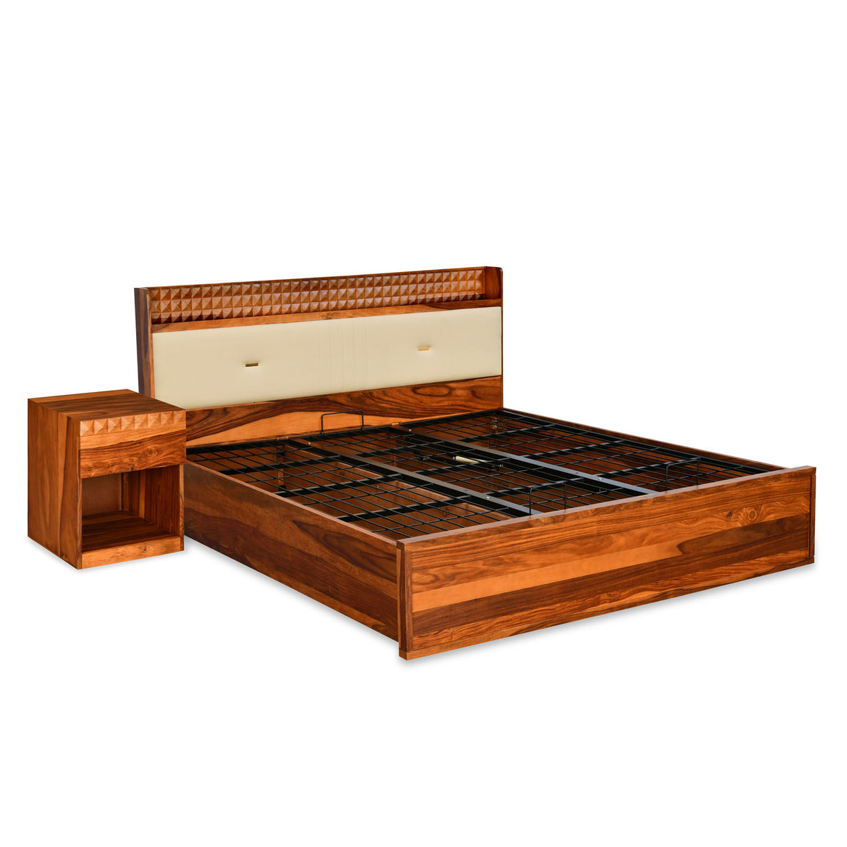 Dewsbury Solid Wood Nightstand with Drawer Storage (Walnut)