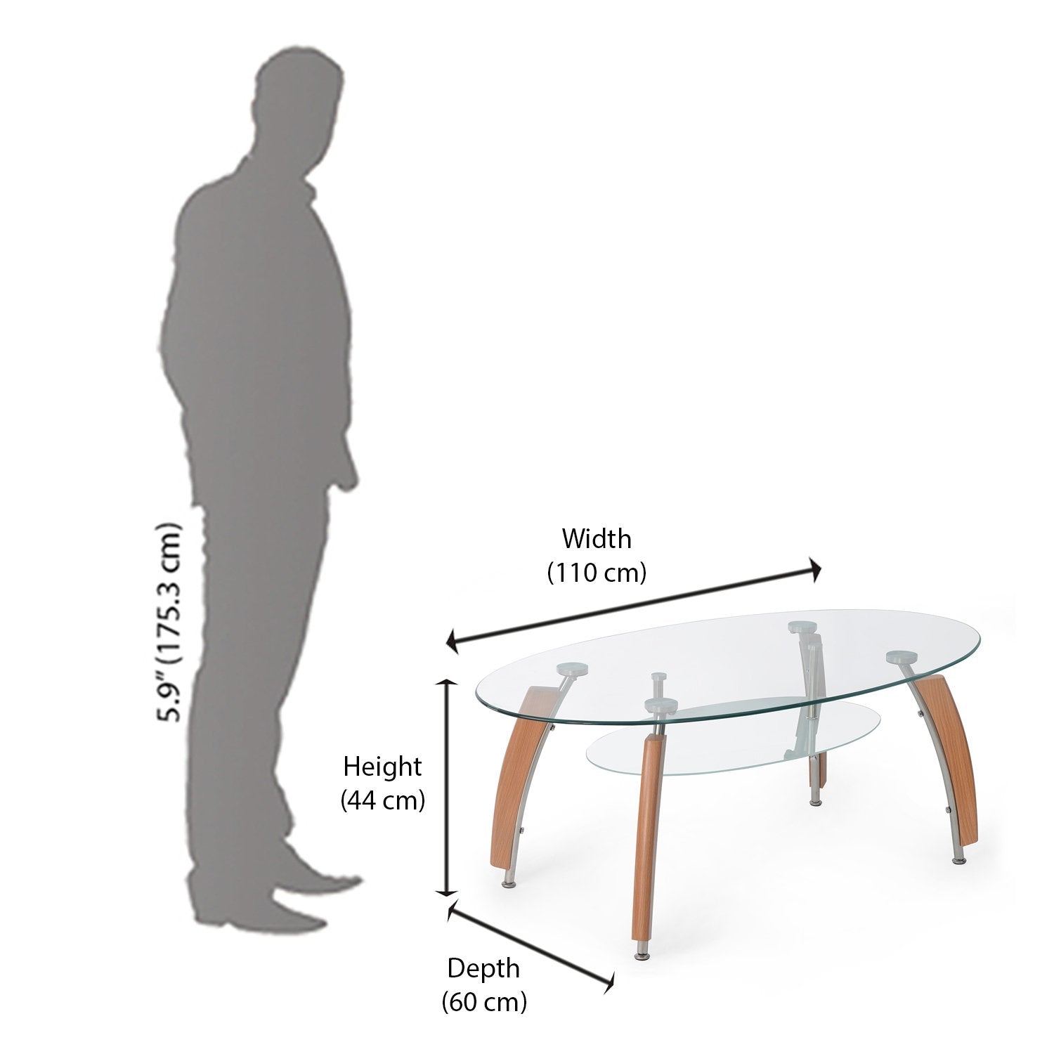 Drew Center Table (Clear)
