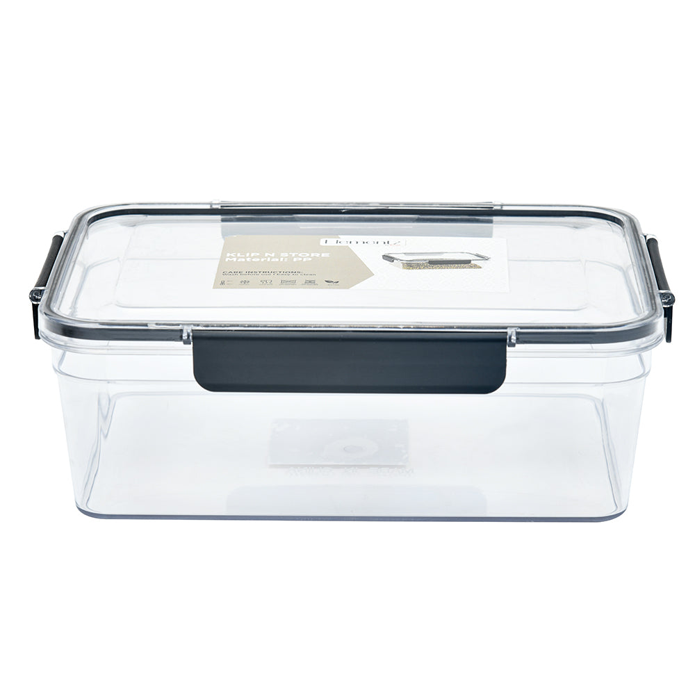 Klip N Store 3300 ml Rectangular Storage Container (Black)