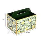 Printed Wooden MDF Cutlery Holder (Green)