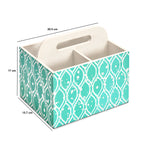 Printed MDF Wooden Cutlery Holder (Seagreen)