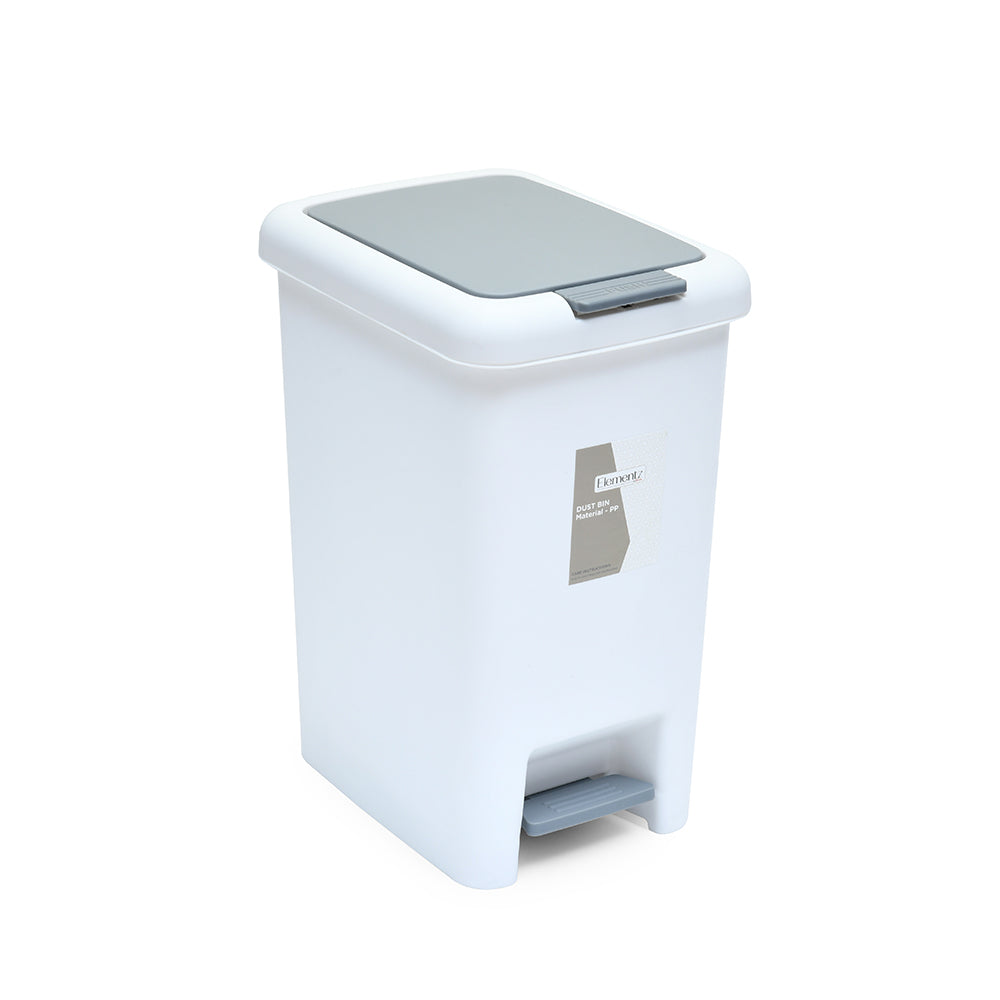 Pedal Press Polypropylene 8 L Dustbin- Grey