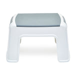 Non-Slip Plastic Stool- White & Grey