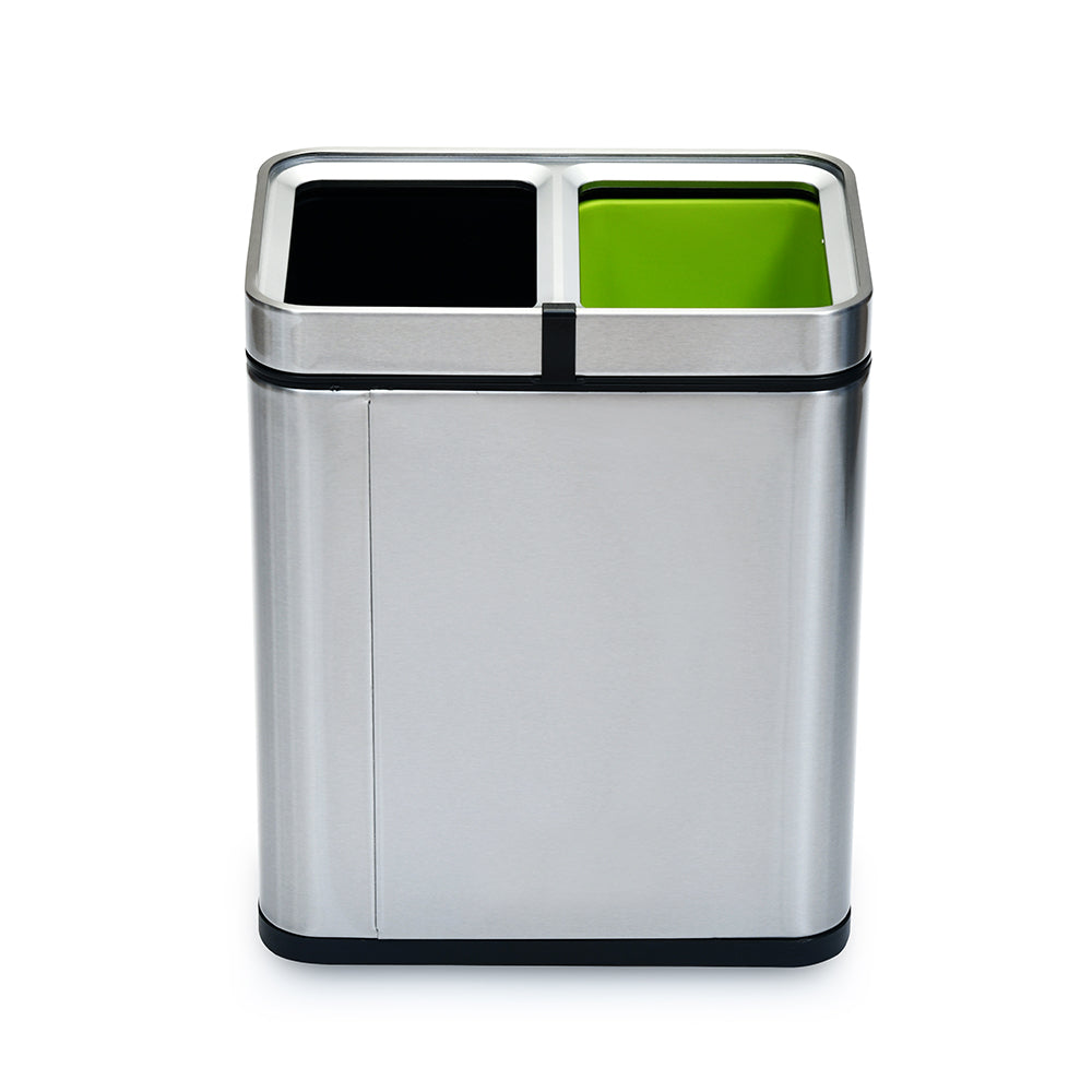 Wet & Dry Open Top 10 L Dual Dustbin- Silver