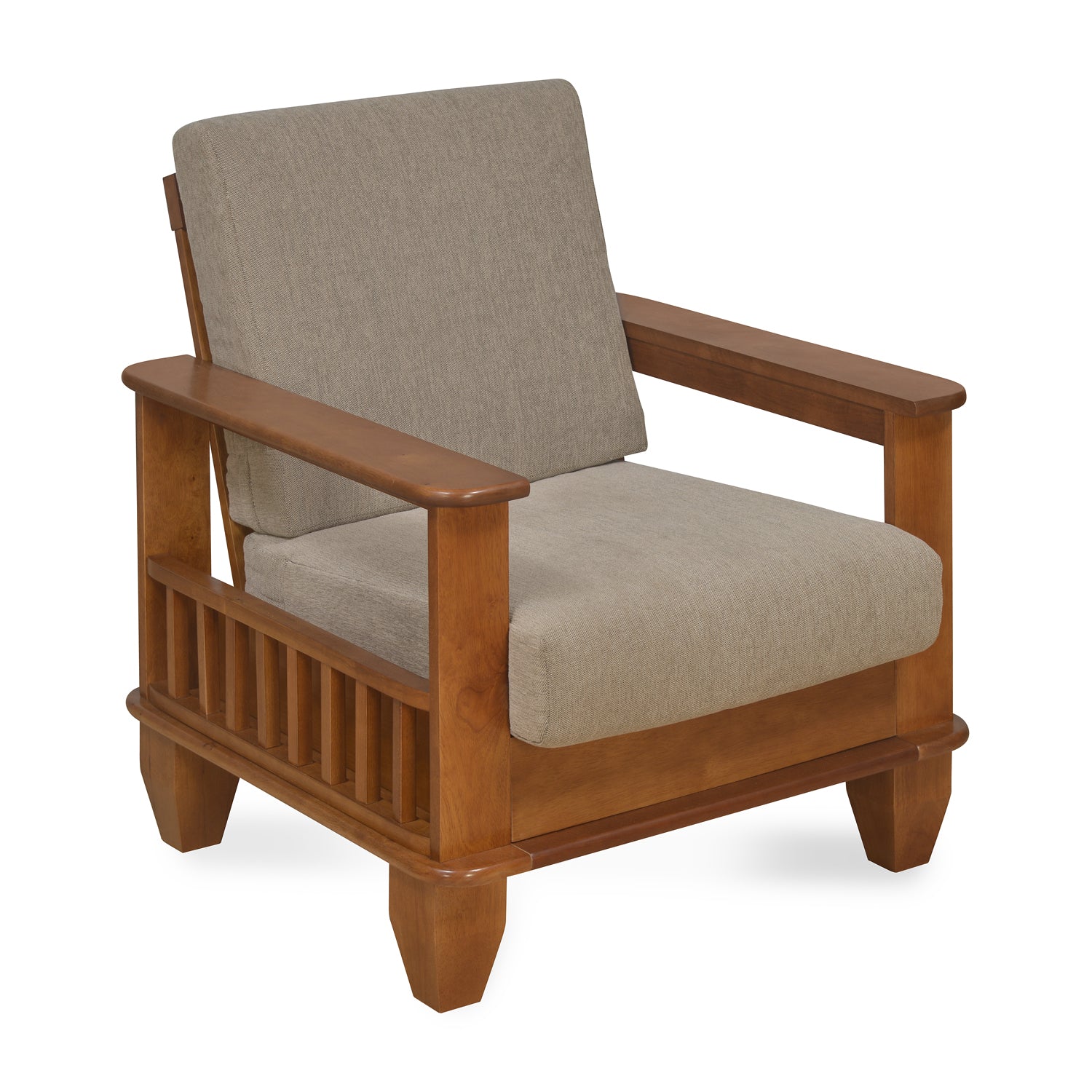 Elena 1 Seater Fabric Sofa- New Wenge