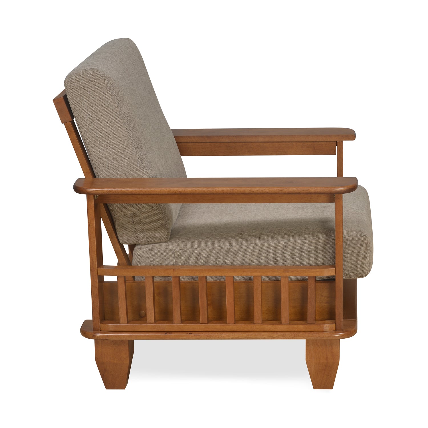 Elena 1 Seater Fabric Sofa- New Wenge