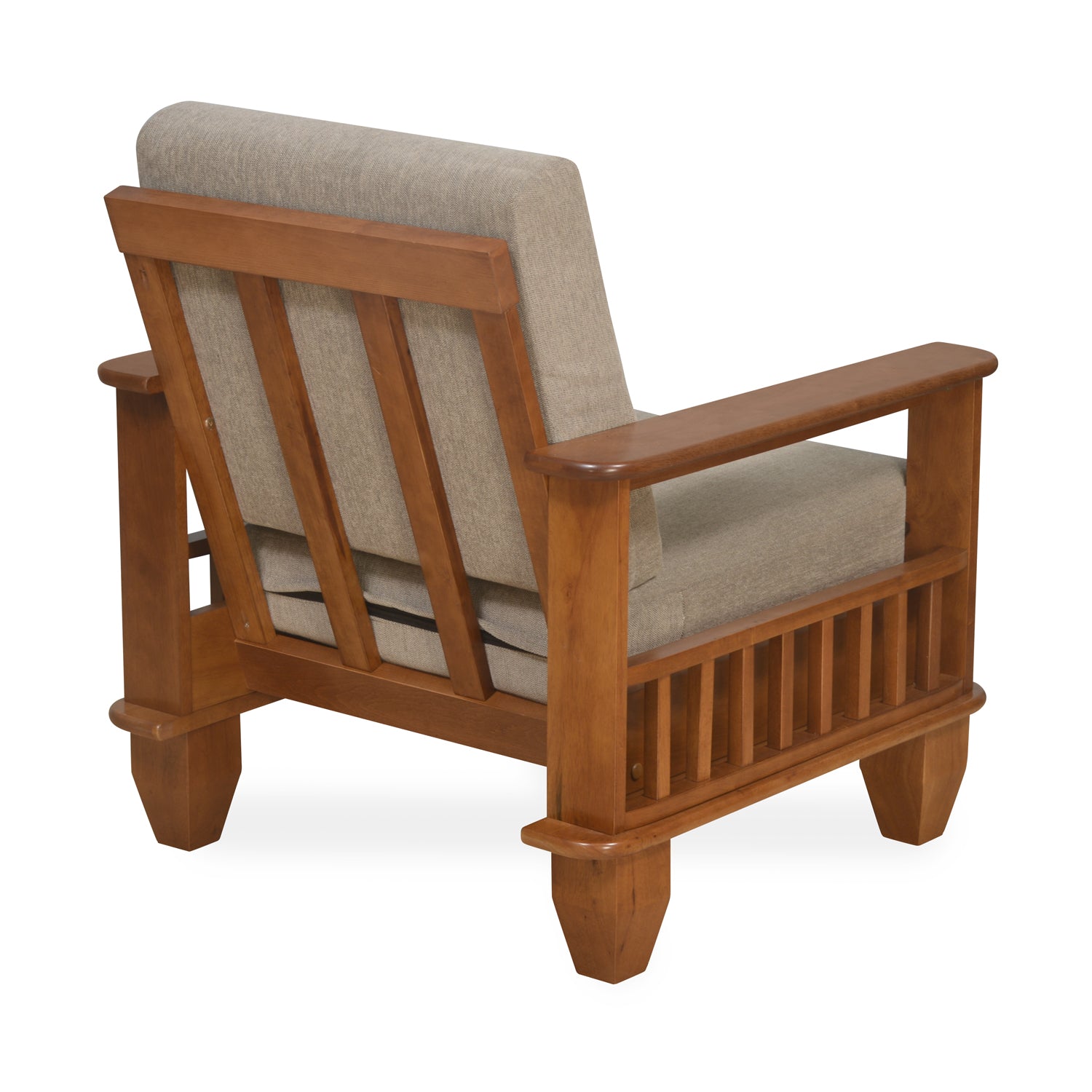 Elena 1 Seater Fabric Sofa- New Wenge