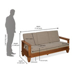 Elena 3 Seater Fabric Sofa- New Wenge