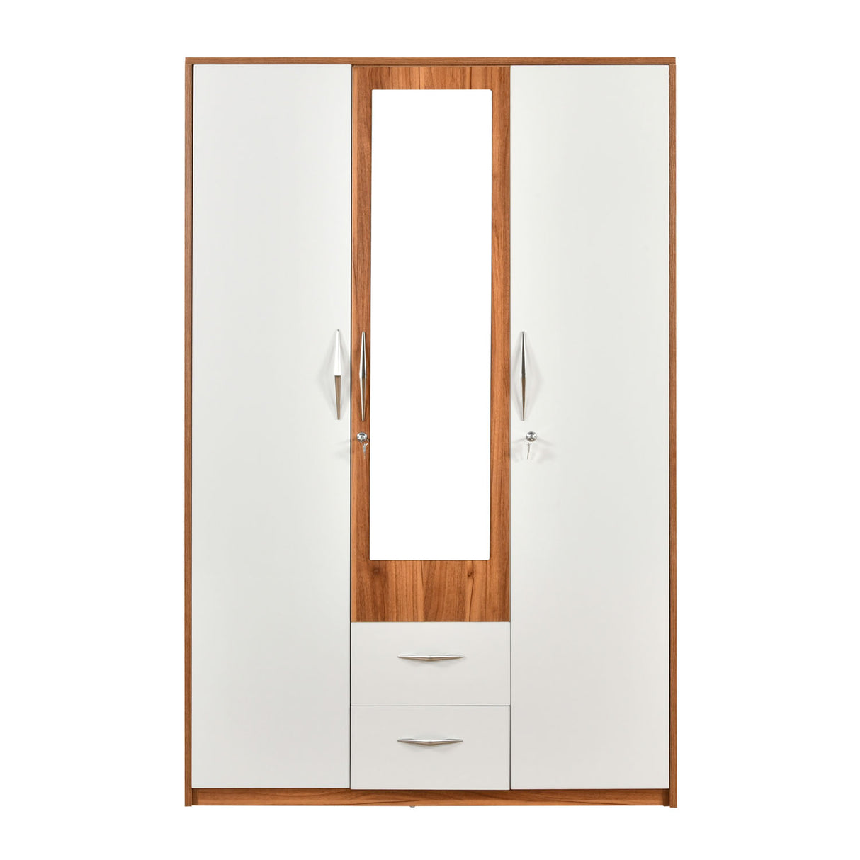 Eternal 3 Door Wardrobe With Mirror (Teak Finish)