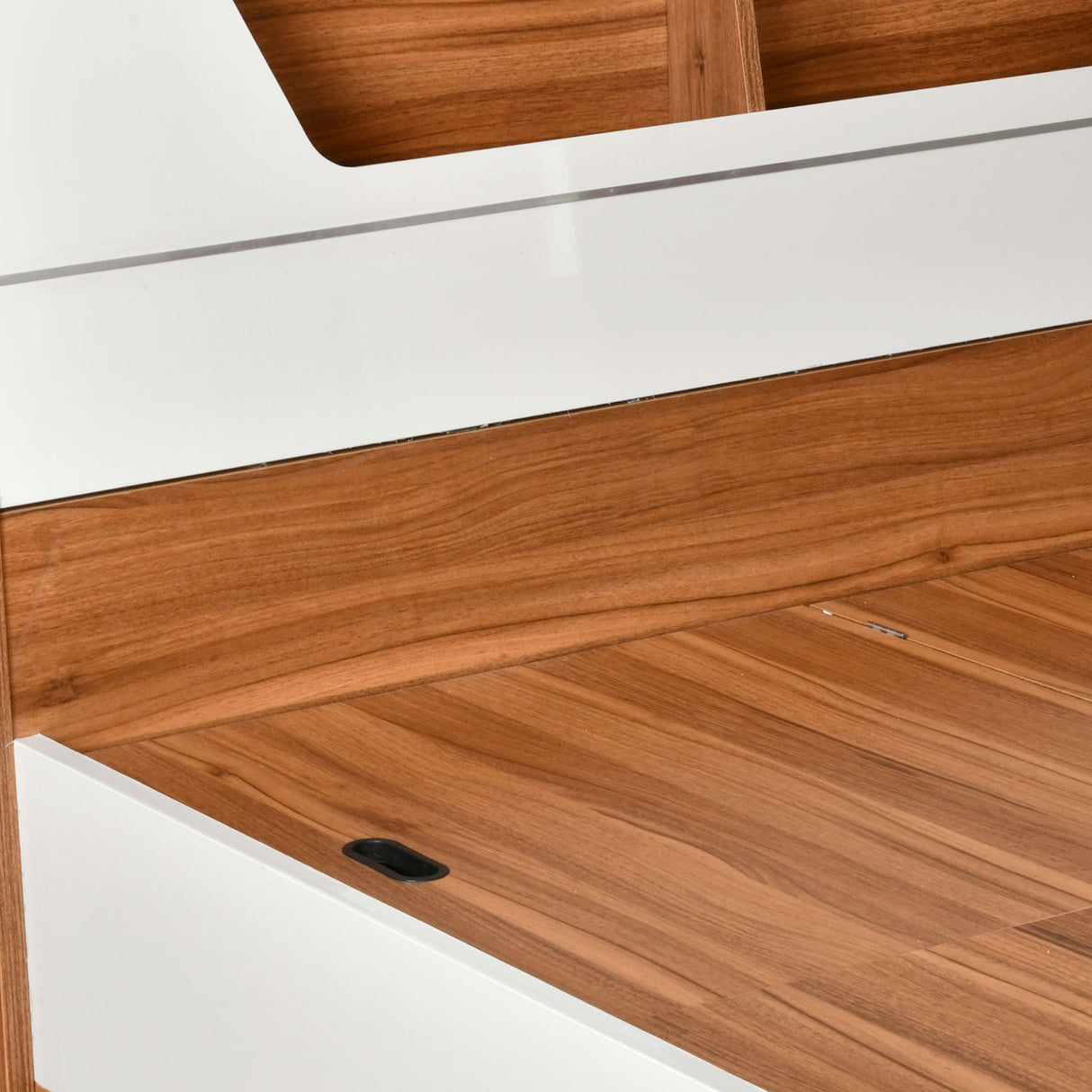 Eternal Wooden Queen Bed with Hydraulic Storage- Teak