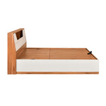 Eternal Wooden Queen Bed with Hydraulic Storage- Teak
