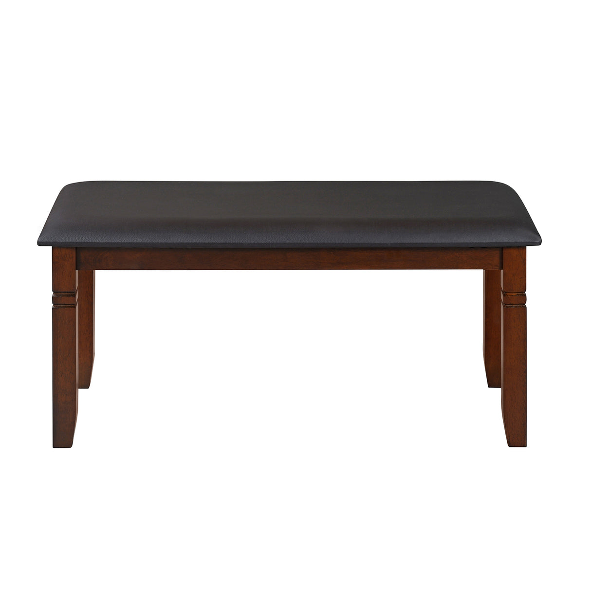 Floret 4 Seater Dining Bench (Walnut) - Front View