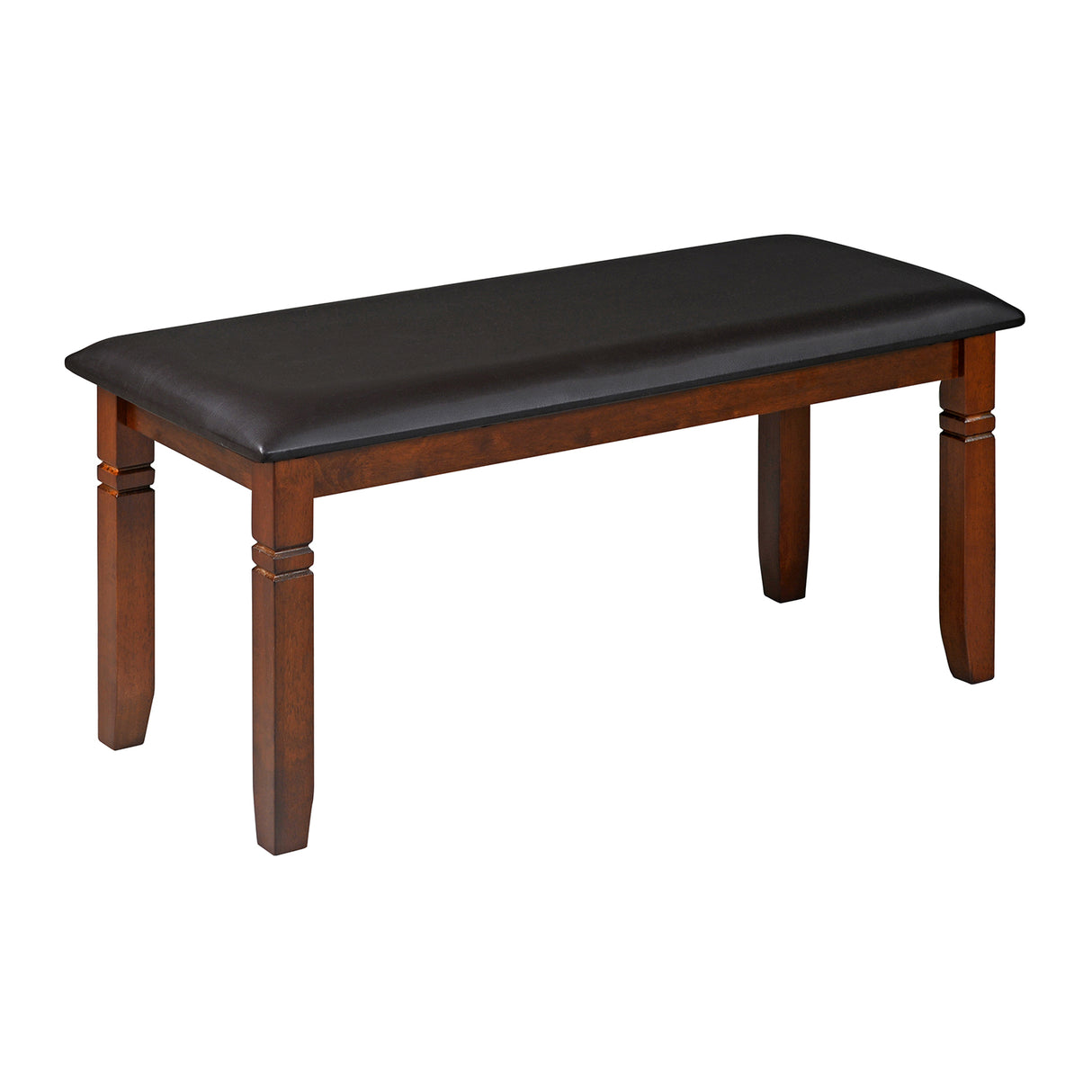 Floret 4 Seater Dining Bench (Walnut) - Slight Side View