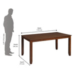 Floret 6 Seater Dining Set With Bench (Walnut)