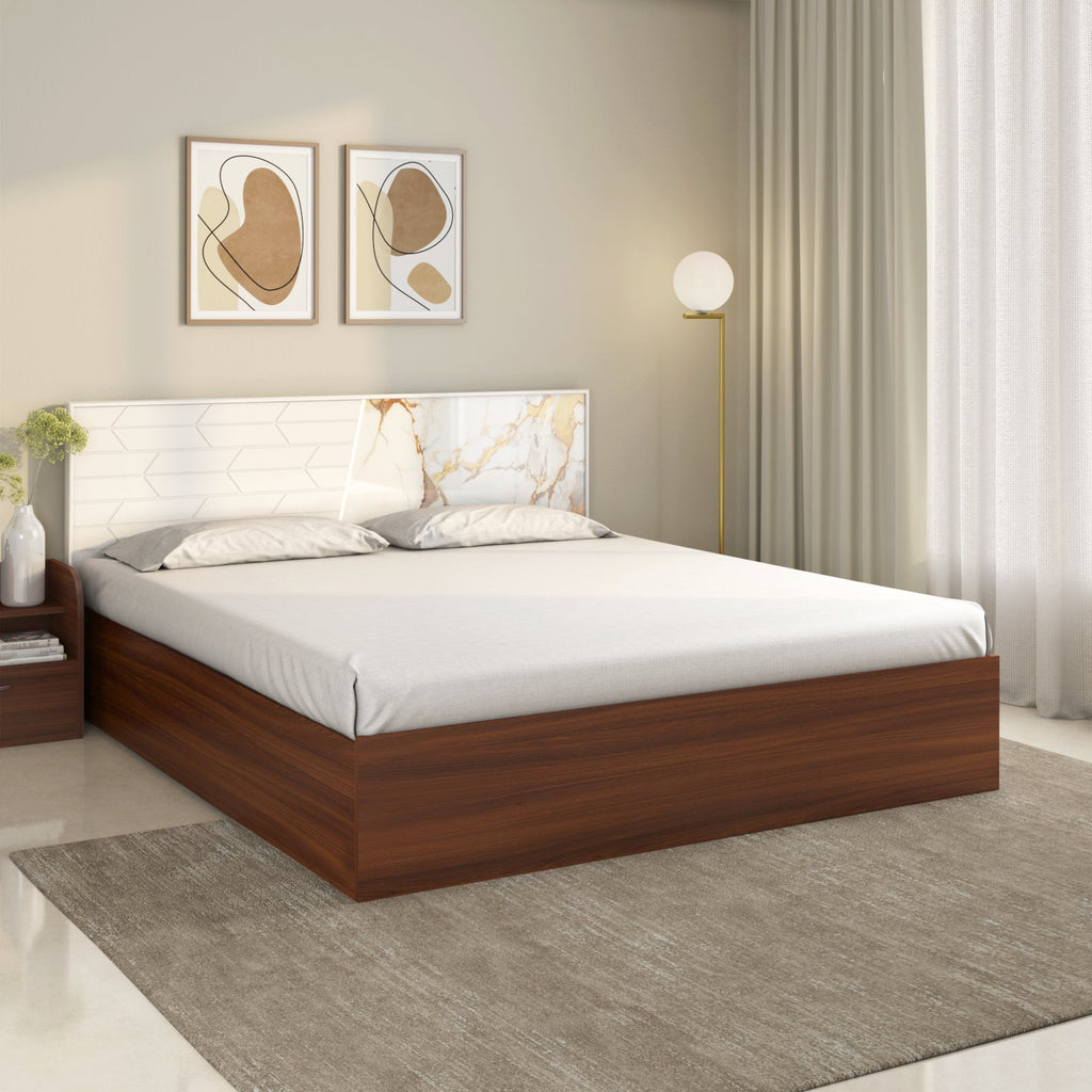 Galaxy Max Bed with Box Storage (Walnut)