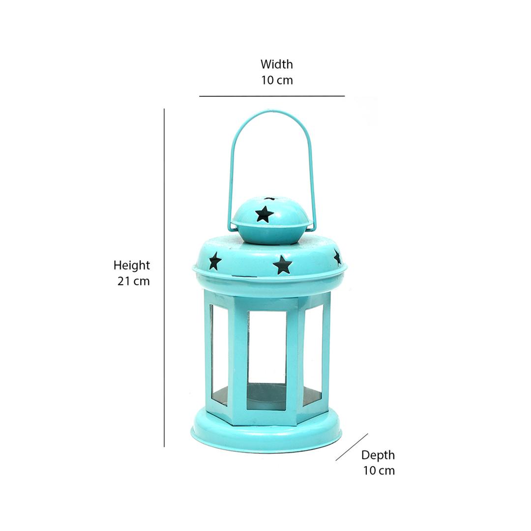 Twilight Metal Mini Lantern- Blue