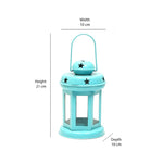 Twilight Metal Mini Lantern- Blue