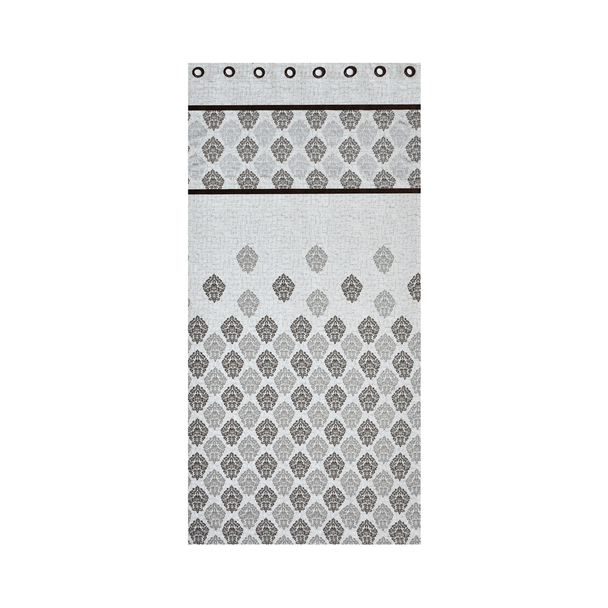 Grace Jacquard Damask 5 Ft Polyester Window Curtains Set of 2 (Brown)