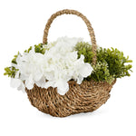 Hydrangea Basket Potted Plant (White)