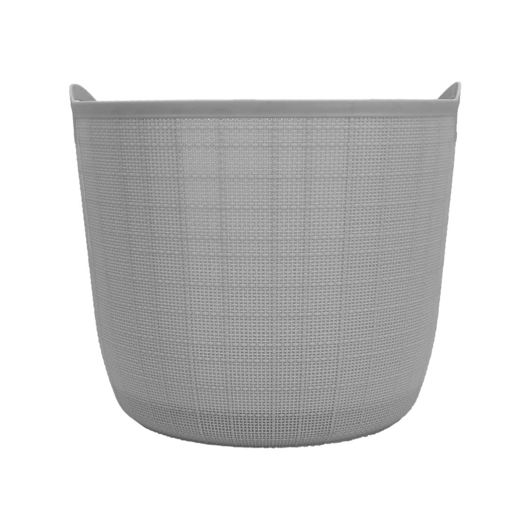 Round 32 Litre Laundry Basket- Grey