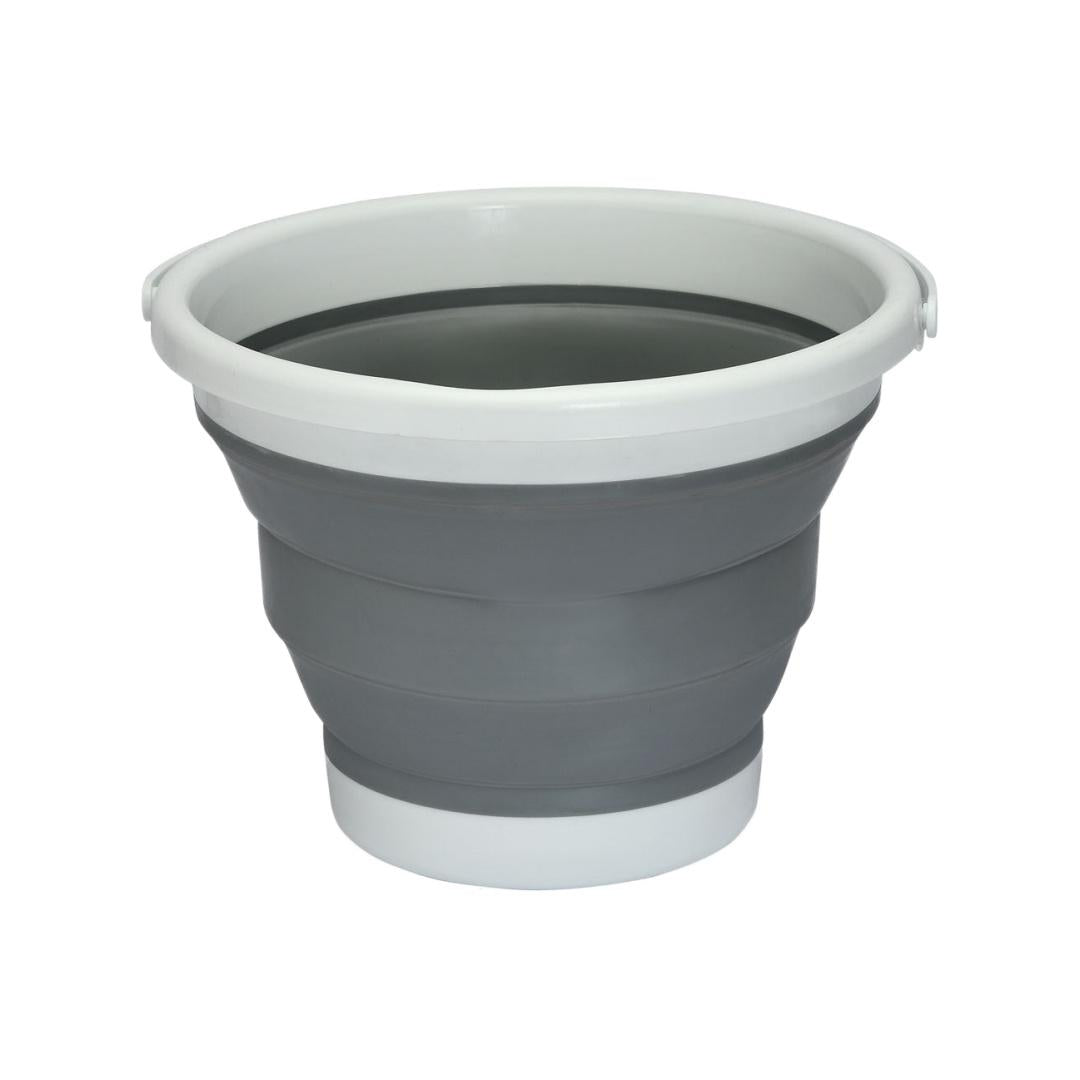Multipurpose Collapsible Bucket- Grey & White