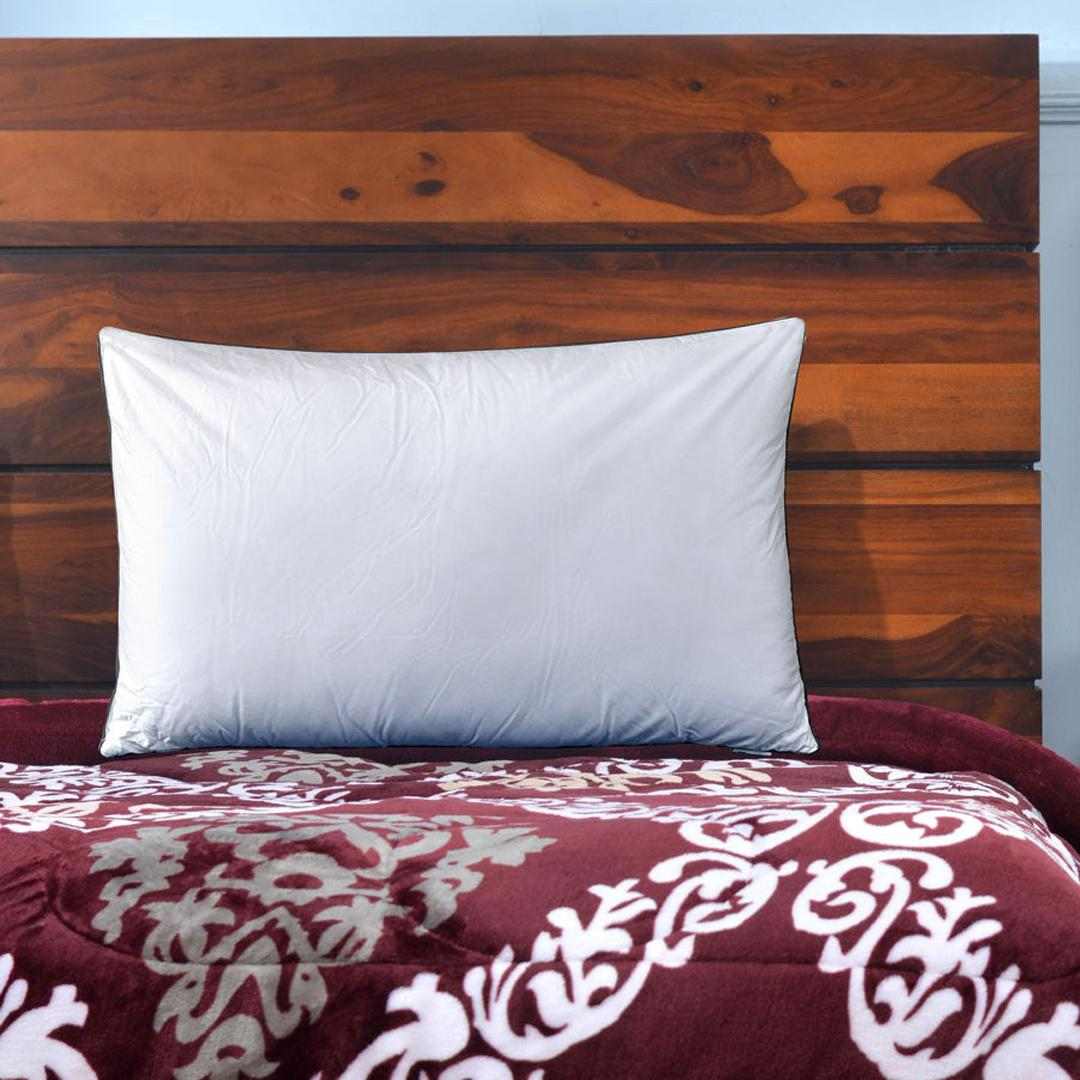 Nilkamal Oxford Pillow With Pillow Cover White