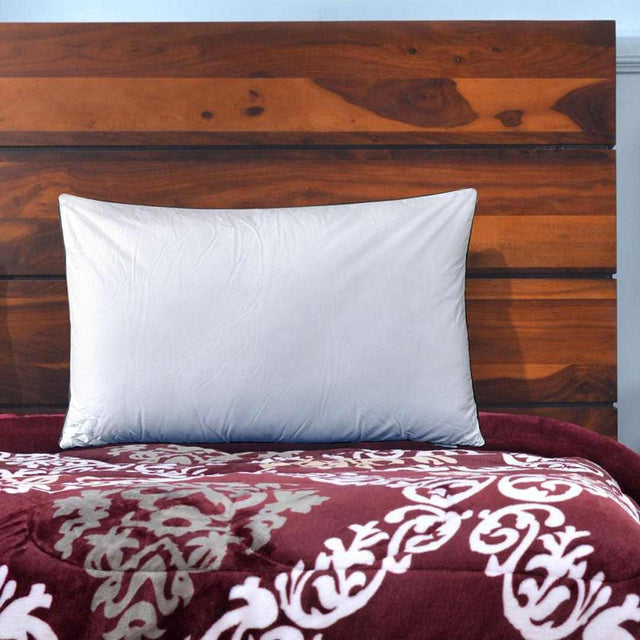 Nilkamal Oxford Pillow With Pillow Cover White