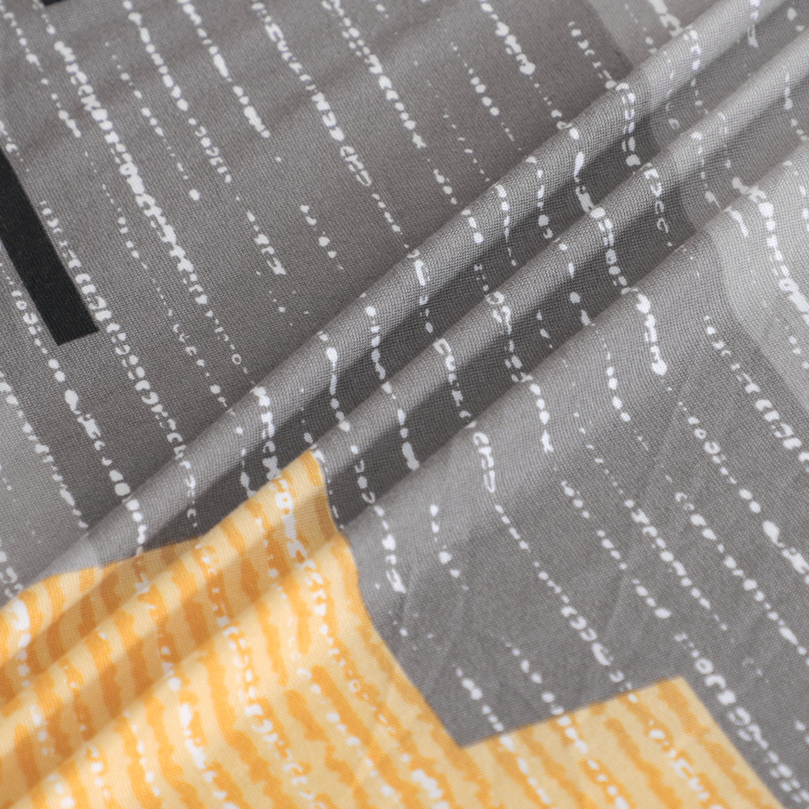 Abstract Elegance Fitted 2 Seater Sofa Cover- Mustard & Multicolor