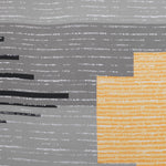 Abstract Elegance Fitted 2 Seater Sofa Cover- Mustard & Multicolor