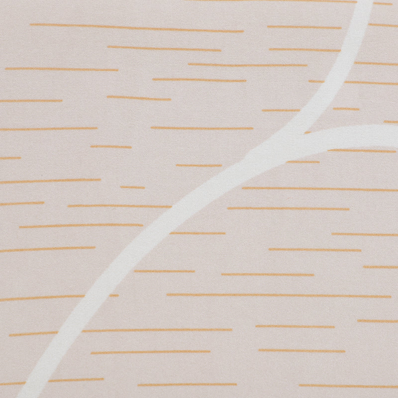 Geometric Elegance Fitted 3 Seater Sofa Cover Peach & White