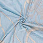 Damask Elegance Fitted 2 Seater Sofa Cover- Seagreen & Multicolor