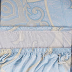 Damask Elegance Fitted 2 Seater Sofa Cover- Seagreen & Multicolor