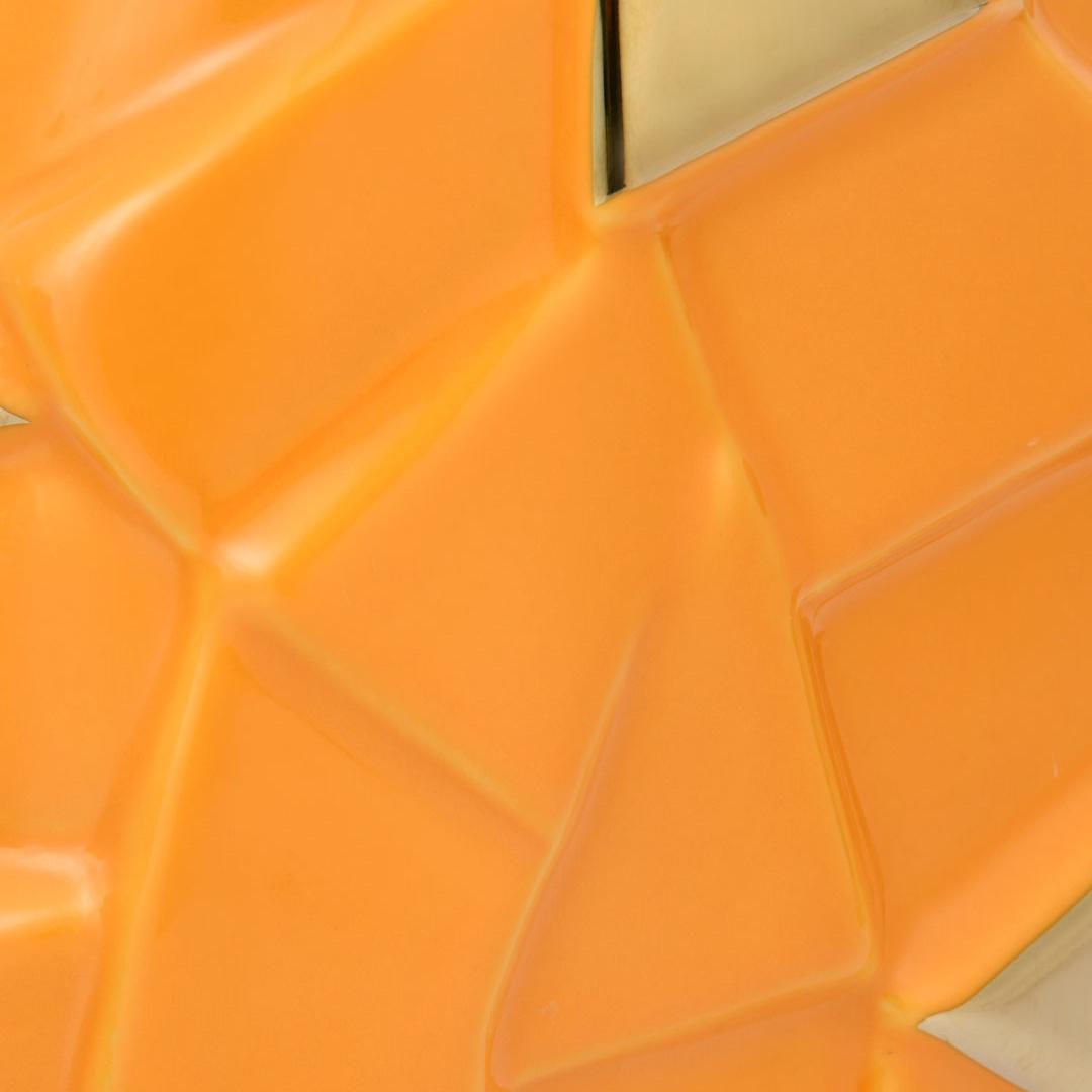 Abstract Pebble Ceramic Vase- Mustard