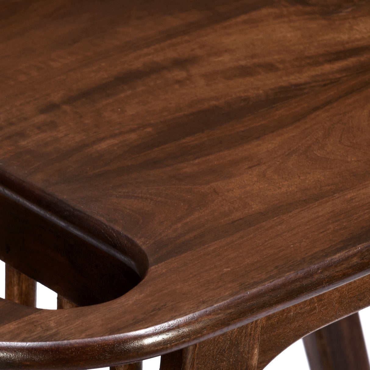 Kingsley Solid Wood Side Table with Magzine Rack (Red Walnut)