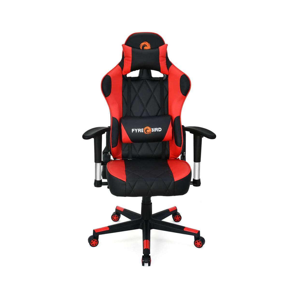 Marvel Leatherette Ergonomic Gaming Chair with Neck & Lumbar Pillow (Black & Red)