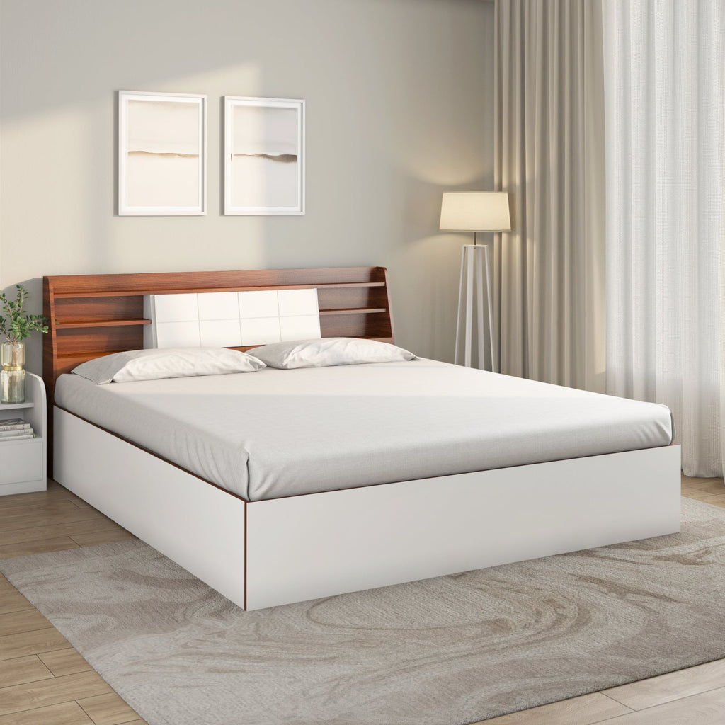 Ornate Max Bed with Box Storage (White)