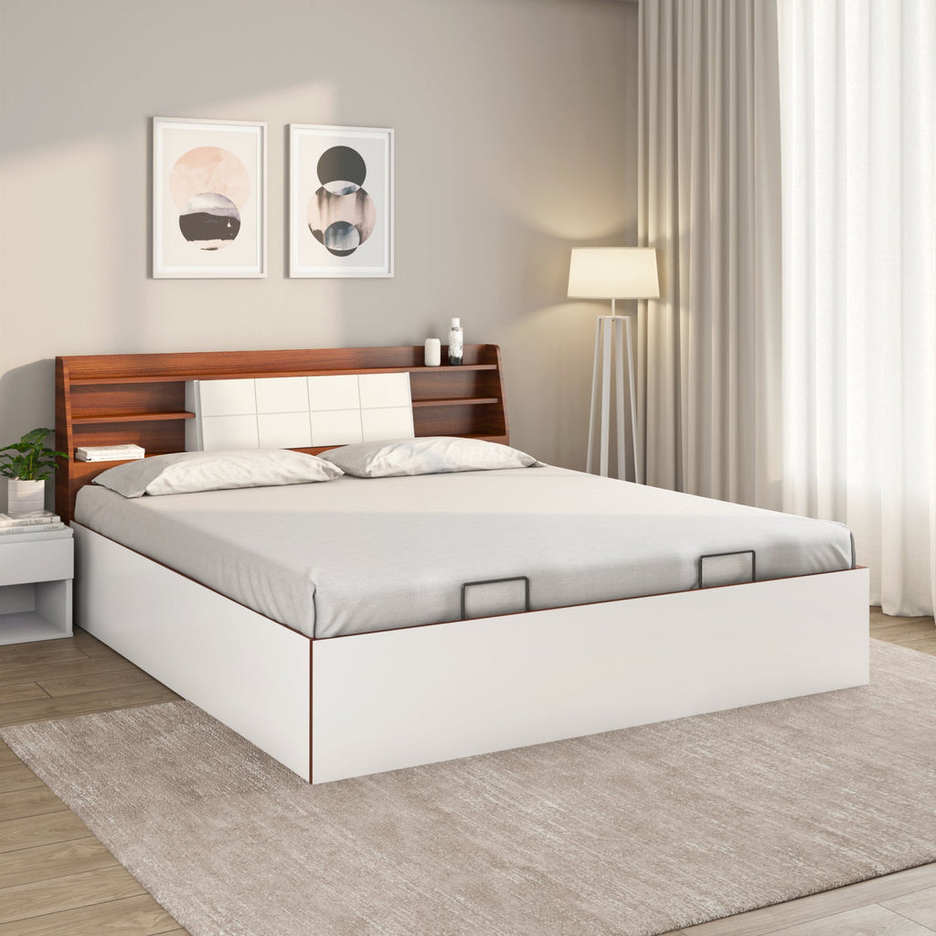 Ornate Prime Bed with Semi Hydraulic Storage (White)