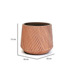 Oval Large Polyresin Planter- Brown